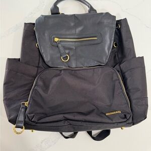 Skip Hop Black Bag with Gold Logo